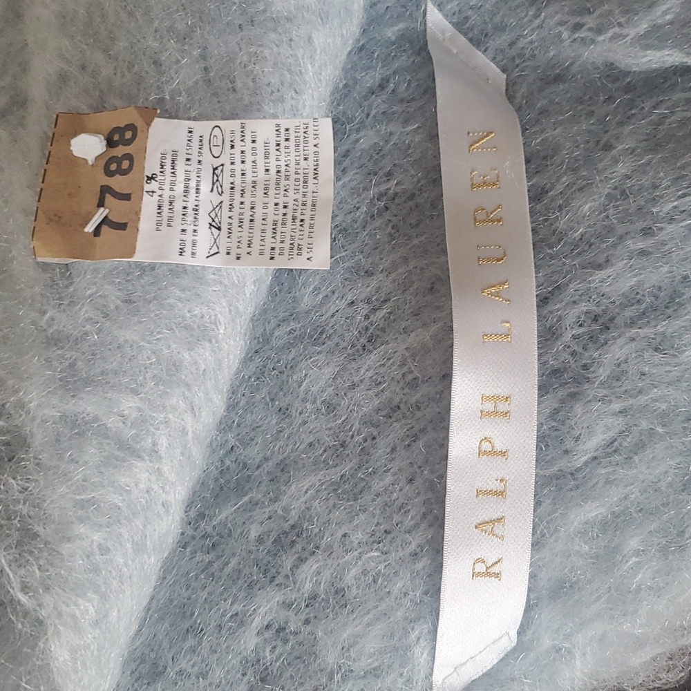 Rare Ralph Lauren Mohair Throw 96X96 - Picture 2 of 8